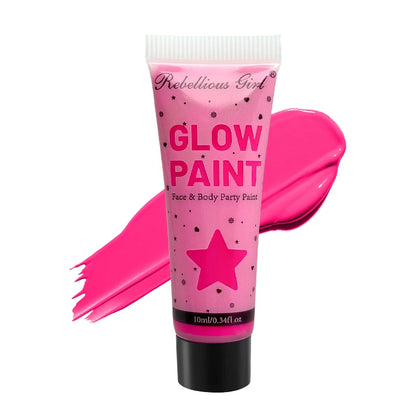 UV neon face and body paint by RAVEN KRONE, Pink
