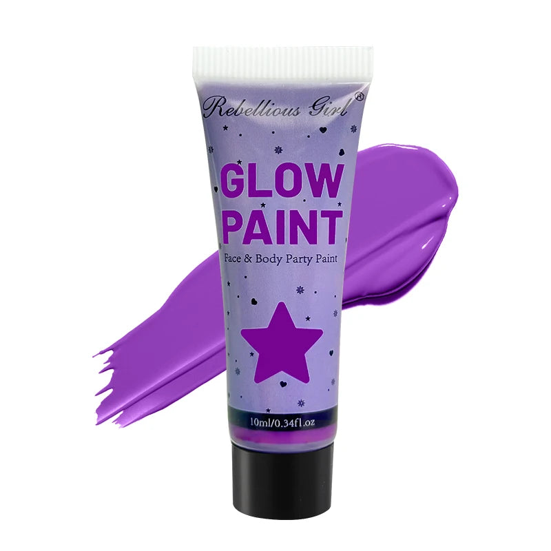 UV neon face and body paint by RAVEN KRONE, Purple