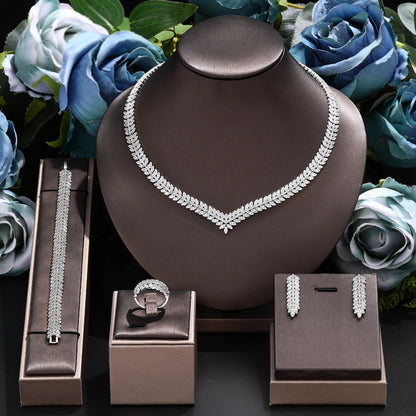 4 Piece Dubai Jewelry Set – Luxury and Style in Every Piece!