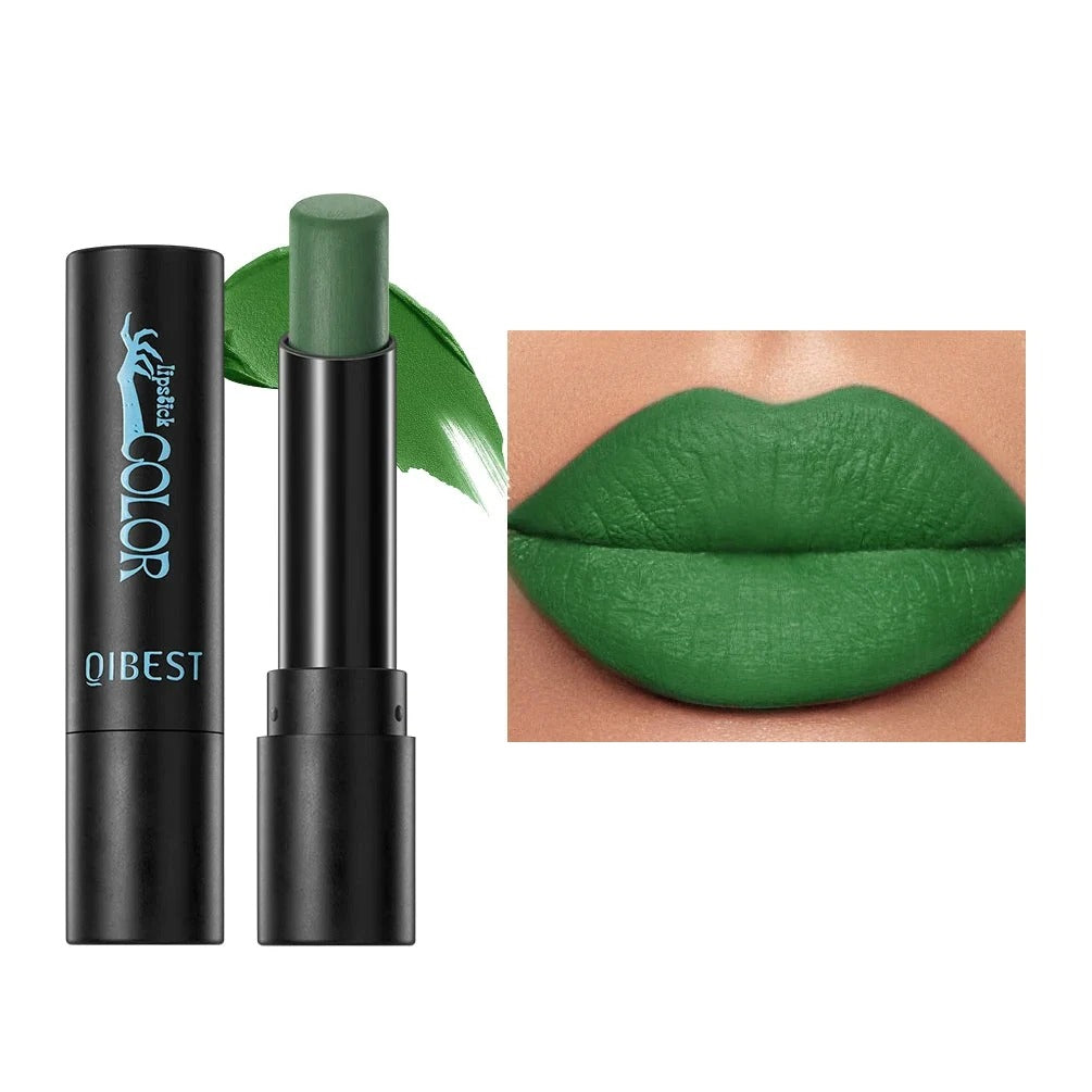 Velvet matte lipstick by RAVEN KRONE, shade 04 Green